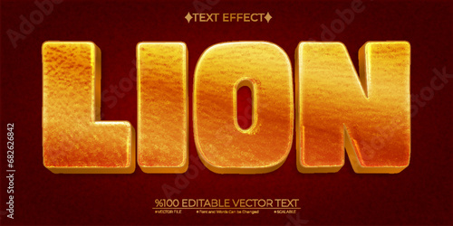Comic Lion Editable Vector 3D Text Effect