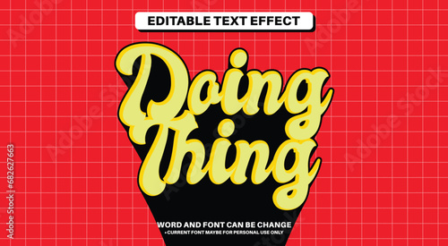 Vintage Comic Movie Style Fully Editable Text Effect - Doing Thing
