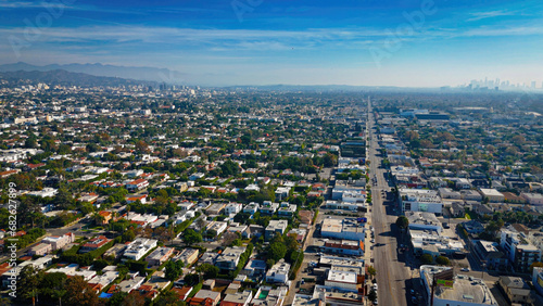 The streets of West Hollywood from above - Los Angeles Drone footage - aerial photography