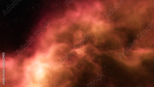 bright nebula, nebula in space, majestic red-purple nebula, beautiful space background 3D render © ANDREI