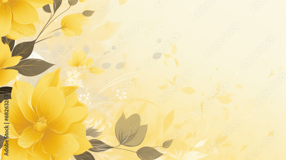 The floral wallpaper is a combination of light yellow and white that is pleasing to the eye. There is a field for entering text. The floral wallpaper is a combination of light yellow and white that is pleasing to the eye. There is a field for entering text.