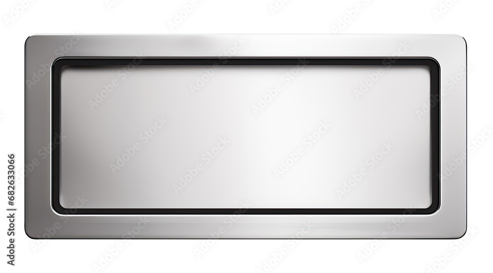 Empty metal board isolated on transparent background Empty metal board isolated on transparent background