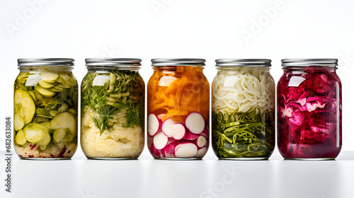 jars of pickled cucumbers