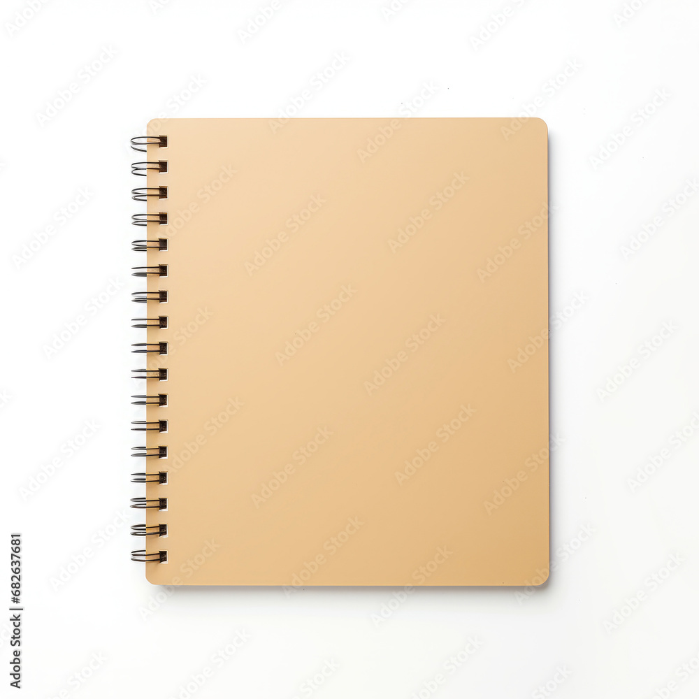 a blank spiral notebook isolated on a white background a blank spiral notebook isolated on a white background