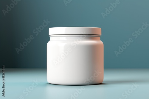 white glass jar