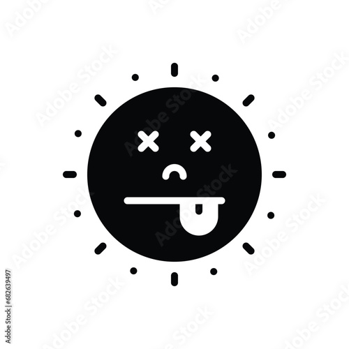 Black solid icon for waste time 