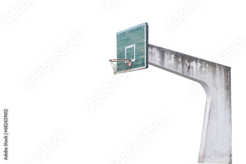 Basketball hoop. Isolated on white background.