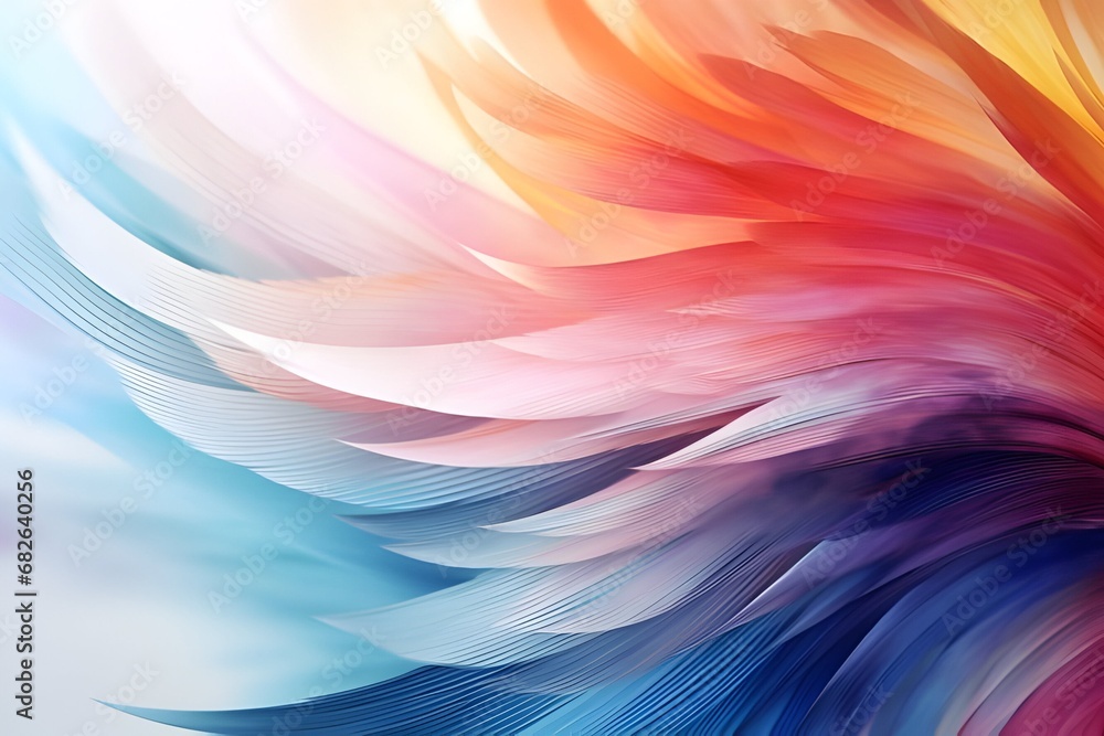 color abstract background of feather.