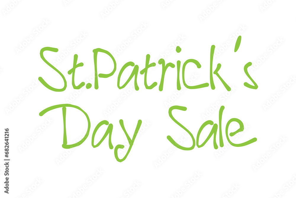 Digital png illustration of st patrick's day sale text on transparent background Digital png illustration of st patrick's day sale text on transparent background