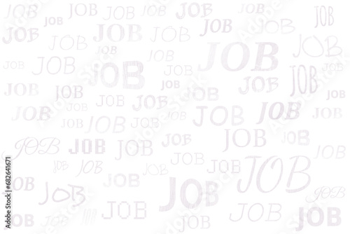 Digital png illustration of job texts on transparent background