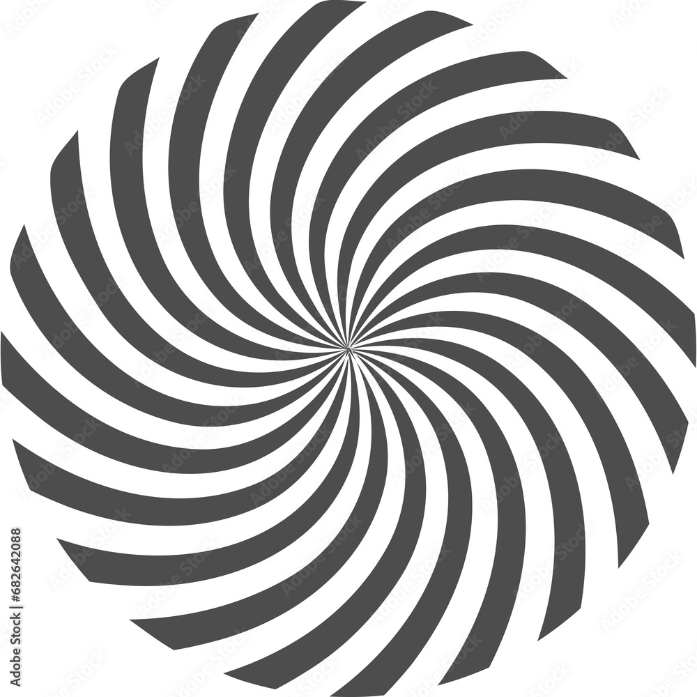 Digital png illustration of black circle with stripes on transparent background