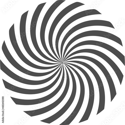 Digital png illustration of black circle with stripes on transparent background