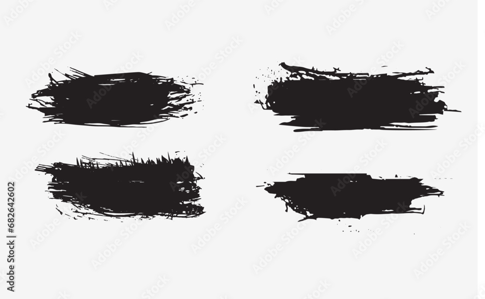 Black paint brush strokes vector Black paint brush strokes vector