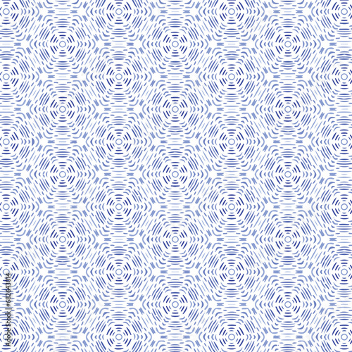 Digital png illustration of blue hexagons from lines repeated on transparent background