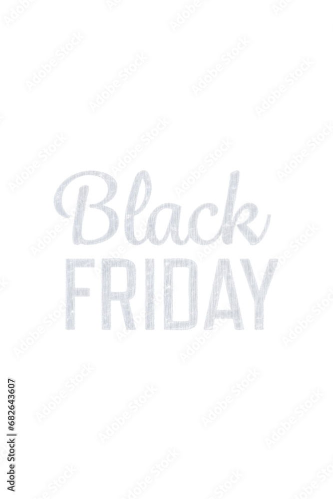 Digital png white text of black friday on transparent background