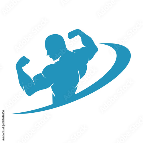 Bodybuilder logo icon