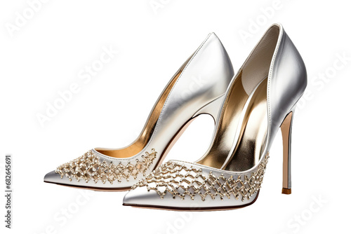 Luxury high heels isolated on a white background