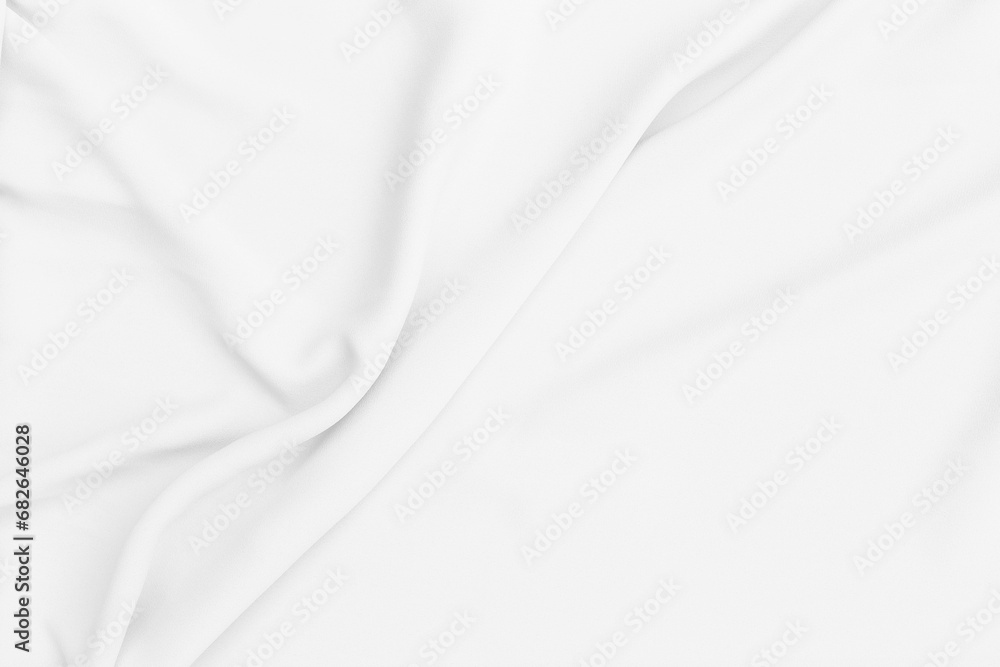 Beautiful abstract silky white fabric background, blank fabric texture background