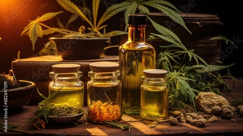 biomedical and organic canabis medicine, medicinal plants, CBD oil,
