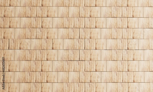 wooden rectangle mosaic tiles texture background. Classic white metro tile.3d illustration. 