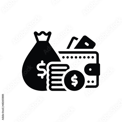 Black solid icon for dividend 