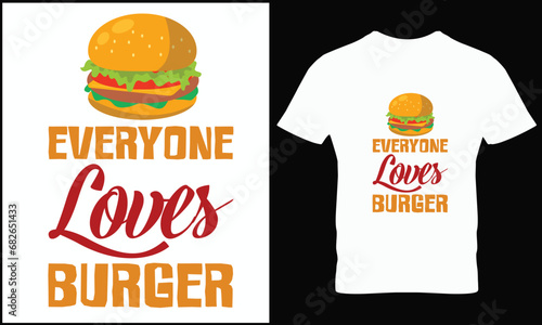 Burger t-shirt design vector graphic.