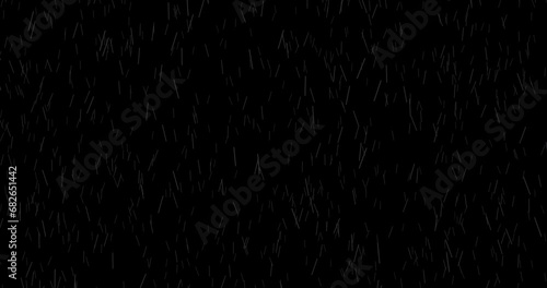 
4K Cinematic Realistic rainfall animation overlay background in alpha luma matte. Heavy rain storm seamless loop animation. Surreal raindrops falling thunderstorm overlay. Raindrops on black bg. photo