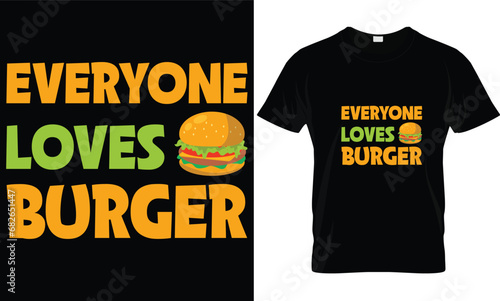 Burger t-shirt design vector graphic.