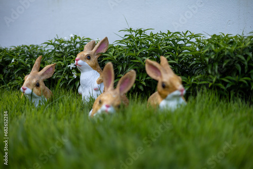 easter bunny and eggs