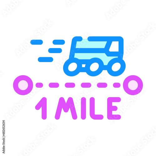 last mile delivery color icon vector. last mile delivery sign. isolated symbol illustration