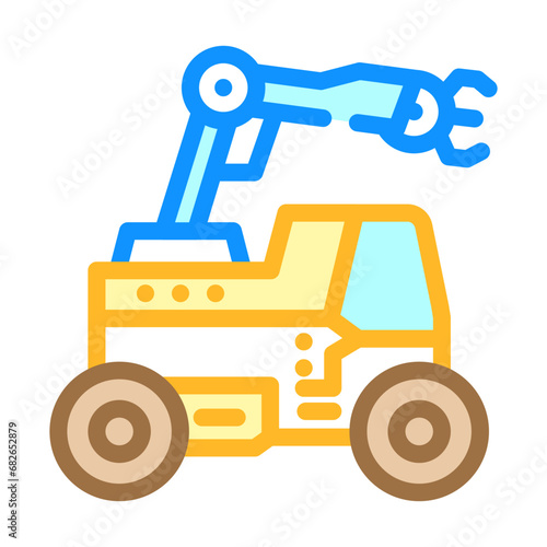 mobile robot autonomous delivery color icon vector. mobile robot autonomous delivery sign. isolated symbol illustration