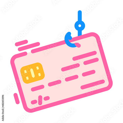 credit card fraud bank payment color icon vector. credit card fraud bank payment sign. isolated symbol illustration