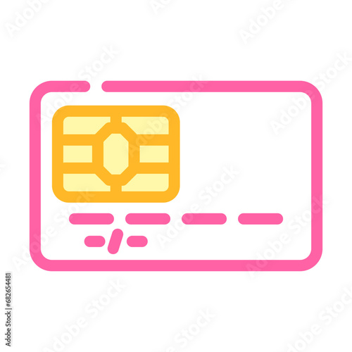 emv card bank payment color icon vector. emv card bank payment sign. isolated symbol illustration