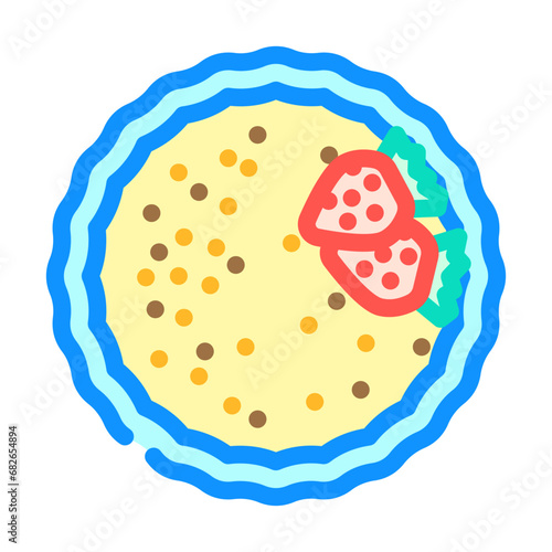 creme brulee french cuisine color icon vector. creme brulee french cuisine sign. isolated symbol illustration