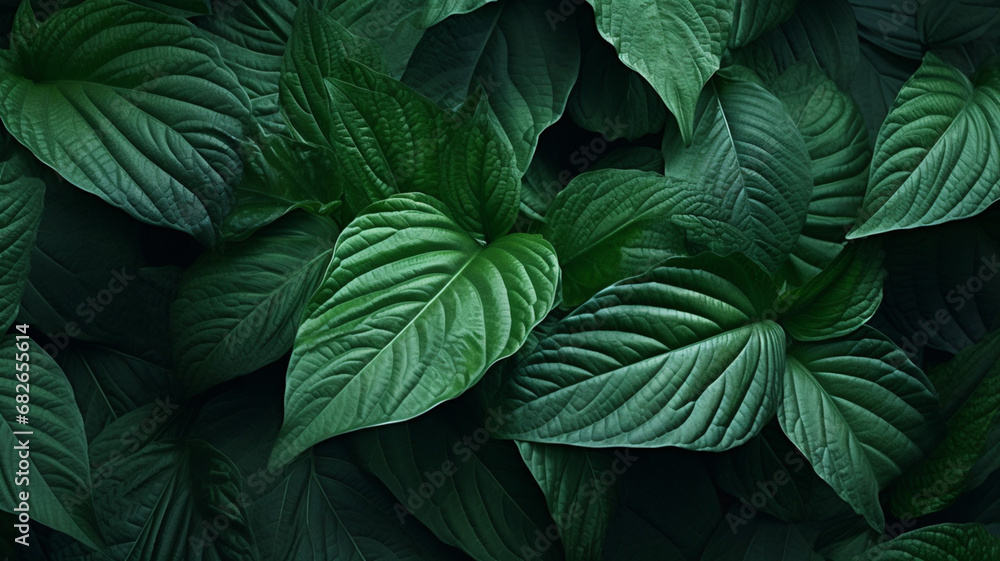 Macro green leaves background Macro green leaves background