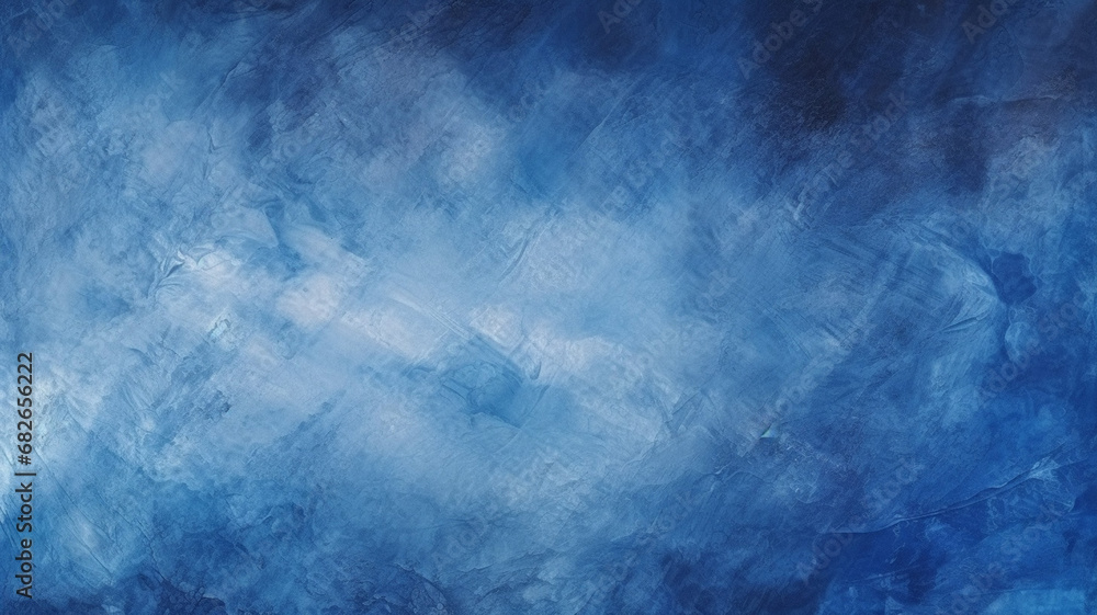 Abstract hand painted background in dark blue color