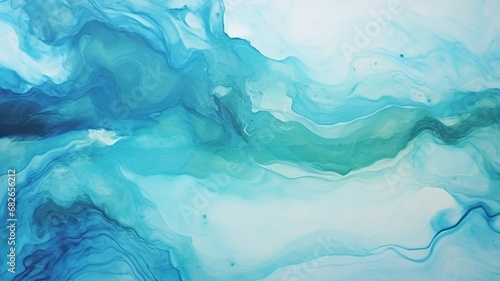 Turquoise abstract background with watercolor texture