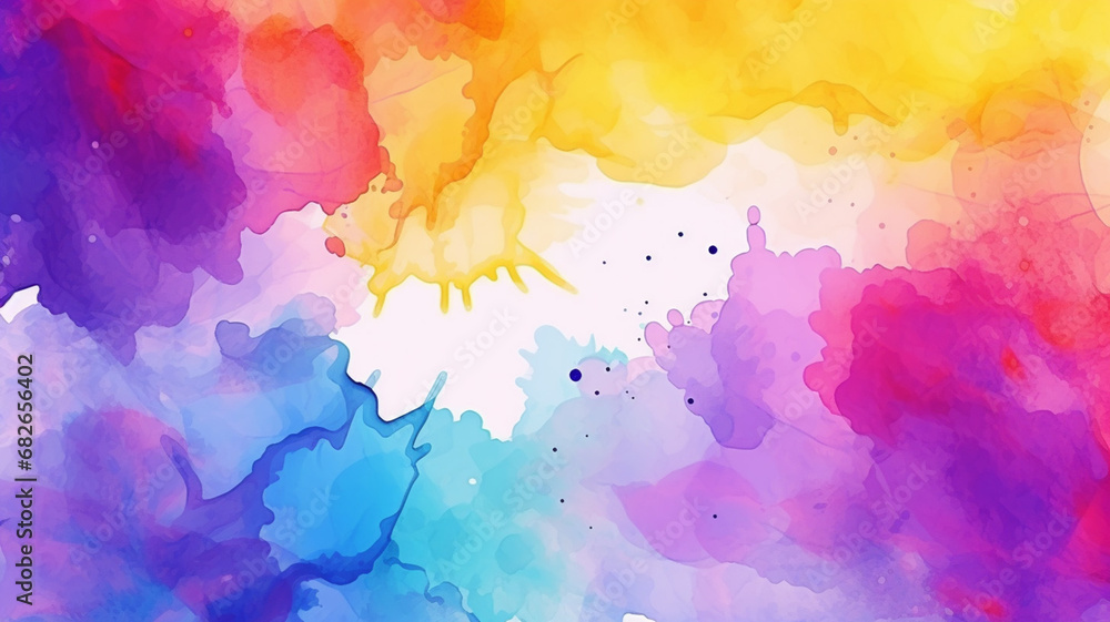 Abstract bright vector colorful watercolor background