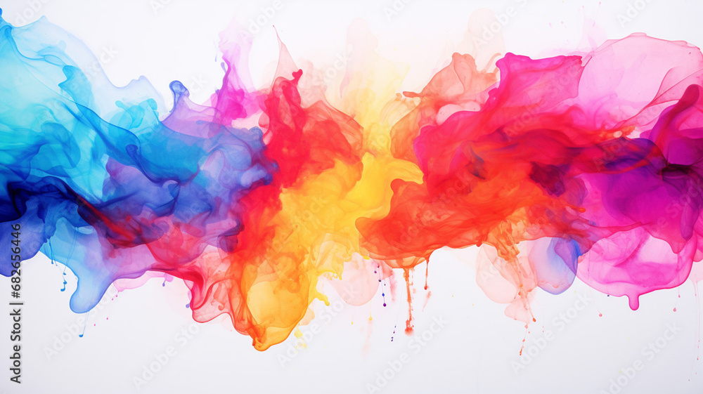 Playful Hues in Abstract Watercolor Art