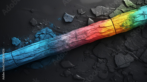 Coal pencil stroke grunge. Coal pencil colorful brush design