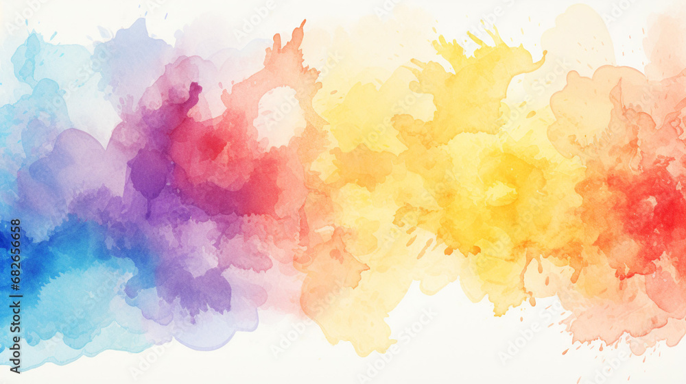 Vector colorful watercolor illustration