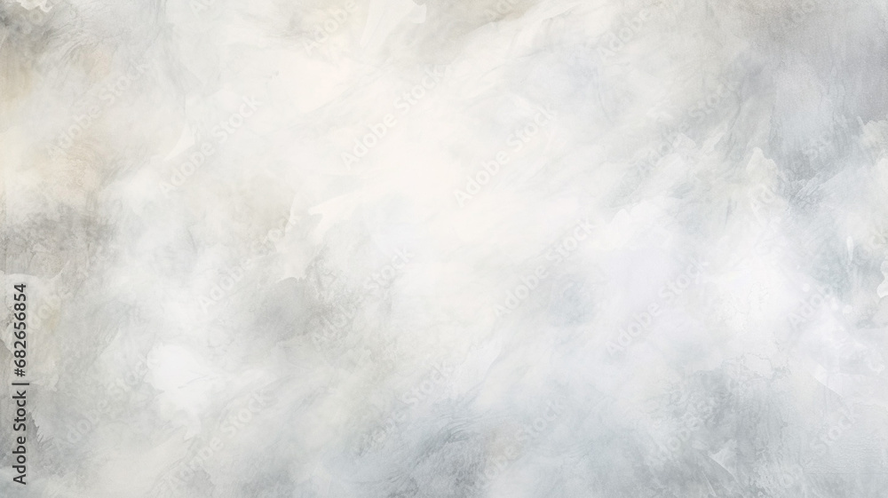 Naklejka premium White watercolor background painting with cloudy color stain