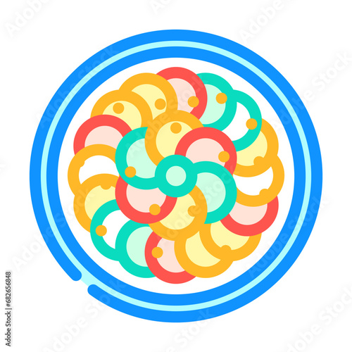 ratatouille french cuisine color icon vector. ratatouille french cuisine sign. isolated symbol illustration