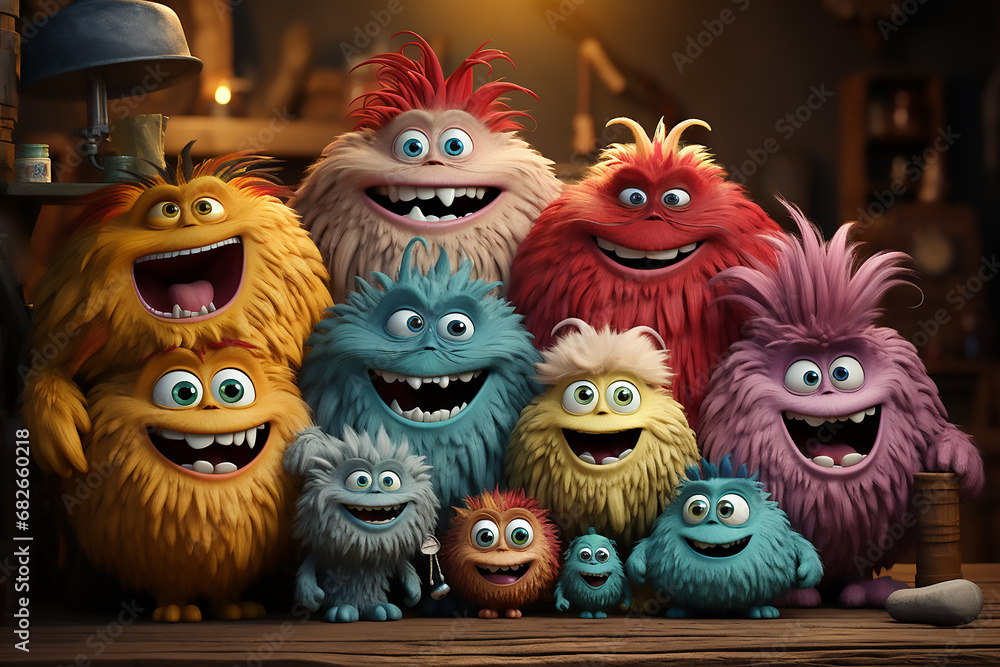 Cute monsters family Cute monsters family