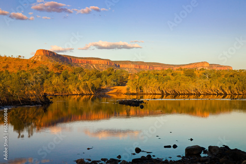 Pentecost Crossing, evening light,  Gibb River Road, Kimberley, Western Australia.