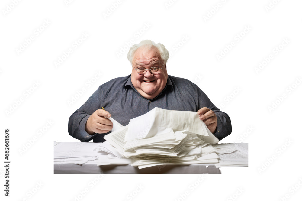 Fat man smiling isolated on transparent background. Fat man smiling isolated on transparent background.