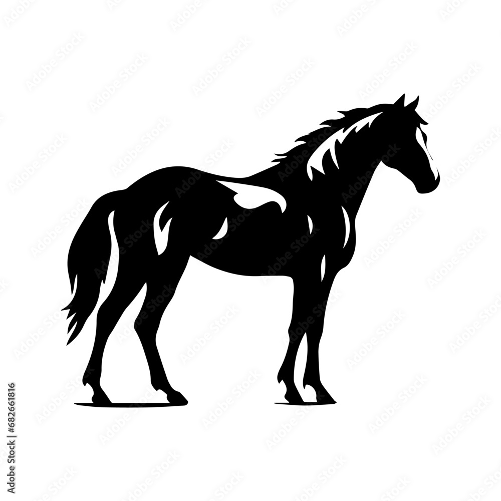 silhouette of a horse