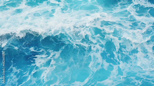 Beautiful Close-up of an Ocean Wave. Generative Ai 