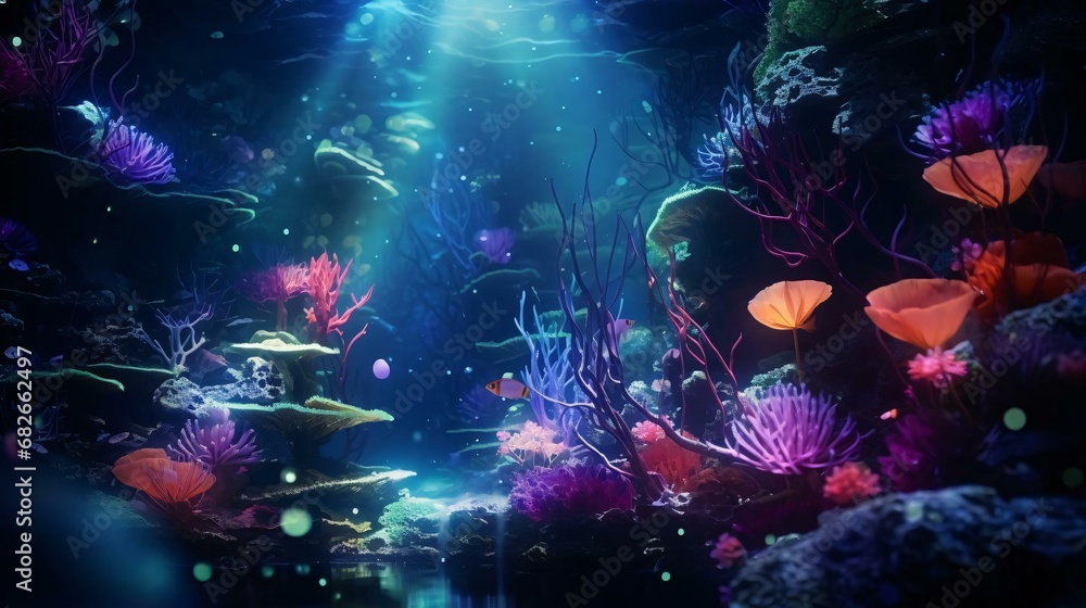 Obraz premium Photography of a surreal underwater garden