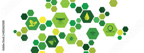 smart farming icons on white background	